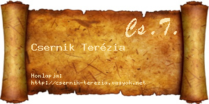Csernik Terézia névjegykártya